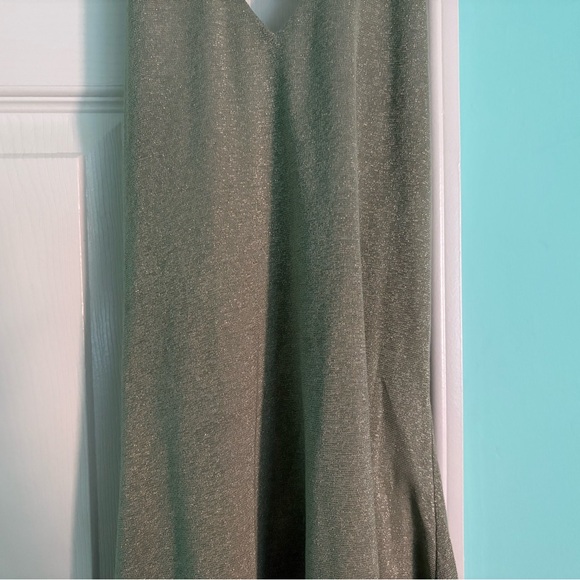 Tiger Mist Green Sparkle Backless Halter Mini Dress! - Picture 6 of 9